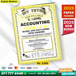 English Medium A/L Accounting Past Paper Book 2025 - My Tutor Publication