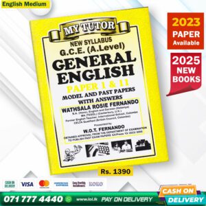 English Medium A/L General English Past Paper Book 2025 - My Tutor Publication