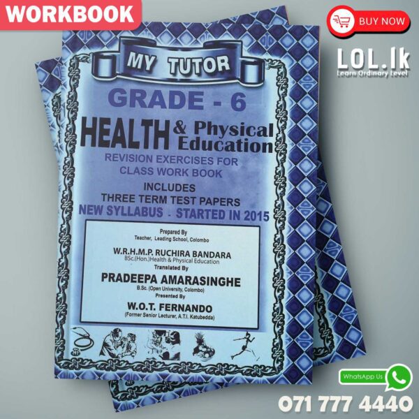 Mytutor Grade 06 Health Workbook - English Medium