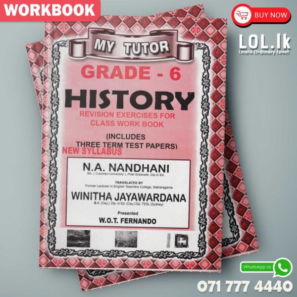 Mytutor Grade 06 History Workbook - English Medium
