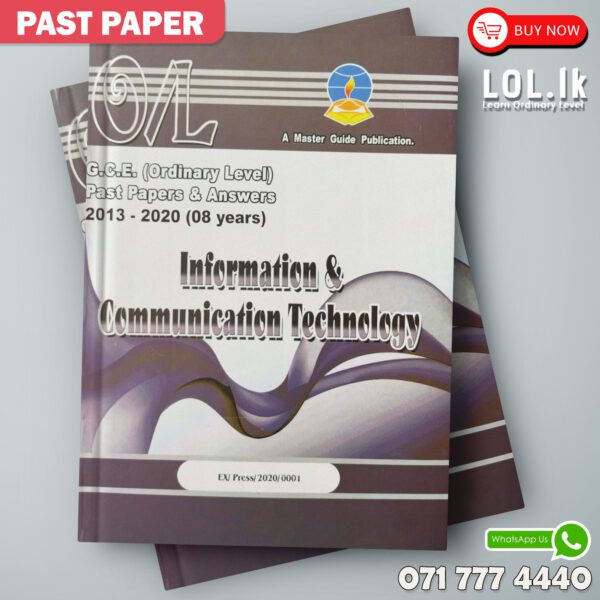 Master Guide O/L ICT(English Medium) Past Paper Book