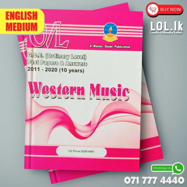 O/L Western Music Past Paper Book - Master Guide