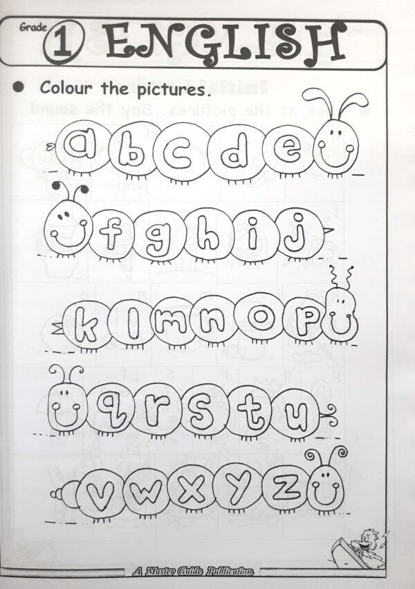 Master Guide Grade 01 English workbook | English Medium