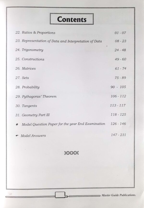 Master Guide Grade 11 Maths workbook(Part III) | English Medium