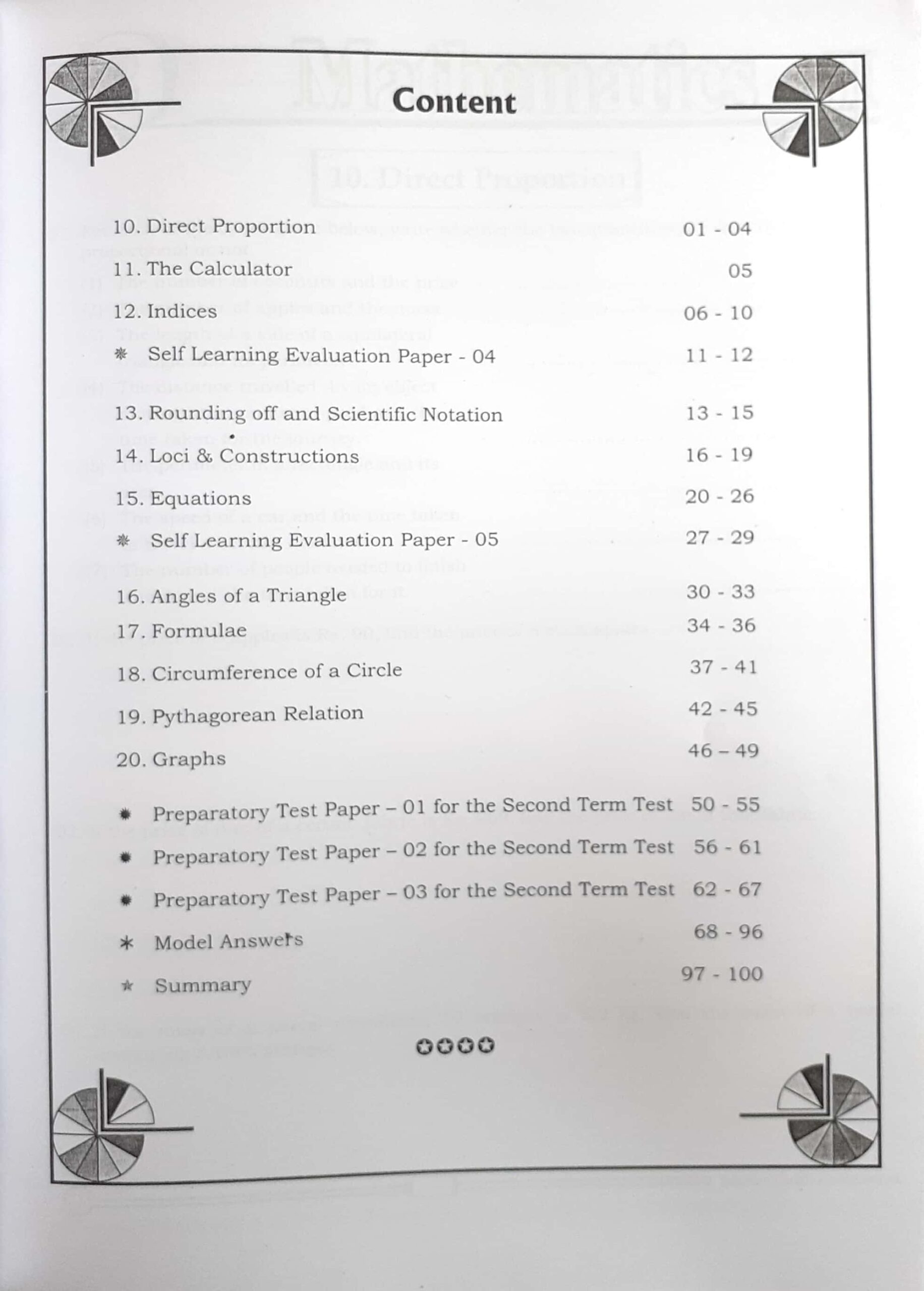 Master Guide Grade 09 Maths workbook(Part II) | English Medium