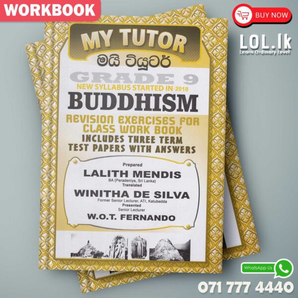 Mytutor Grade 09 Buddhism Workbook - English Medium