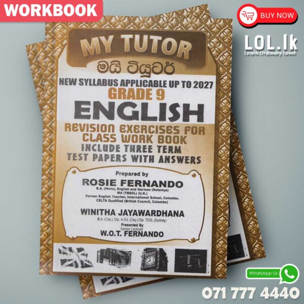 Mytutor Grade 09 English Workbook - English MediumMytutor Grade 09 English Workbook - English Medium