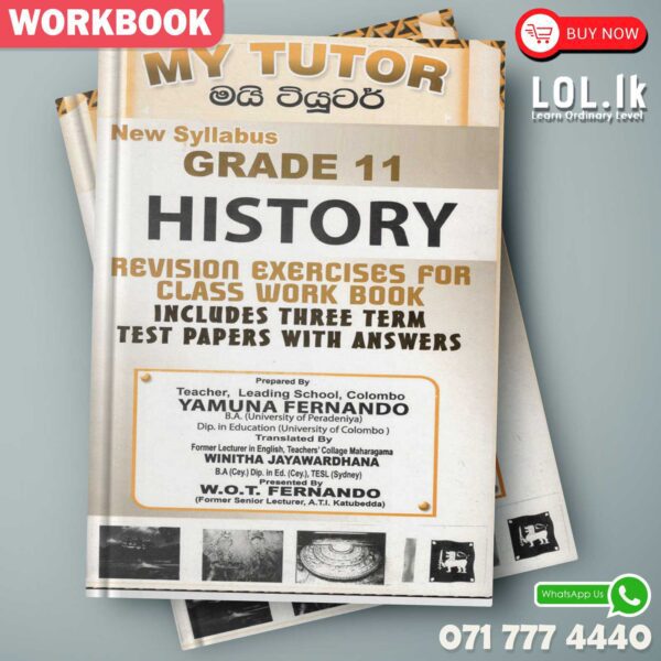 Mytutor Grade 11 History Workbook - English Medium
