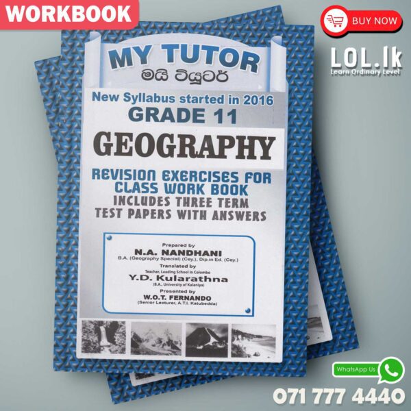 Mytutor Grade 11 Geography Workbook - English Medium