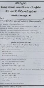 Grade 07 Sinhala Workbook with Term Test Papers (My Tutor)