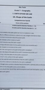 Grade 07 Geography Workbook with Term Test Papers (My Tutor) | English Medium