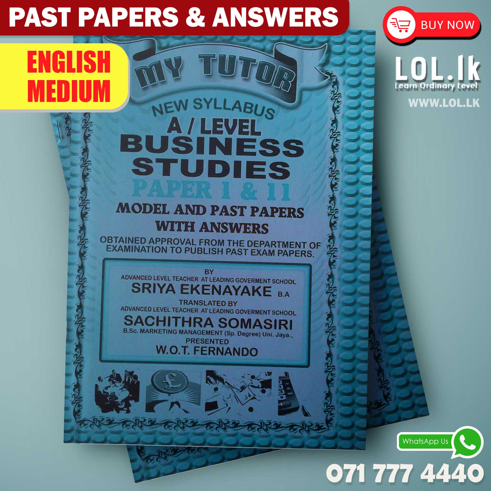 English Medium A/L Business Studies Past Paper Book with Answers My Tutor
