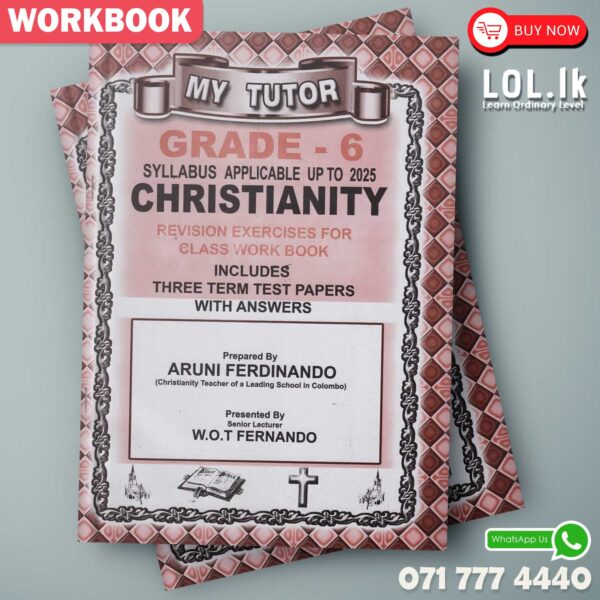 Mytutor Grade 06 Christianity Workbook - English Medium