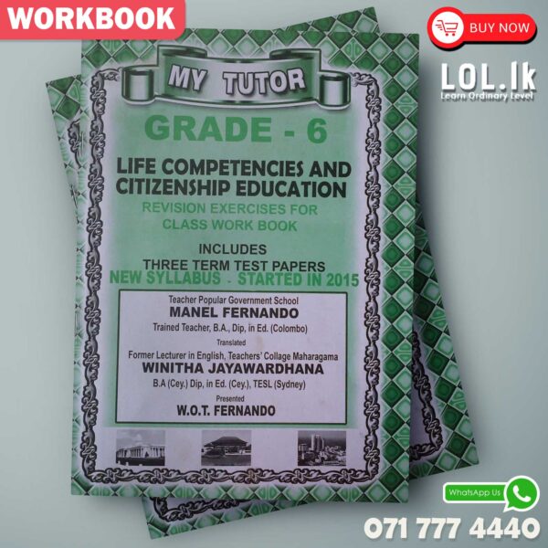 Mytutor Grade 06 Civic Education Workbook - English Medium