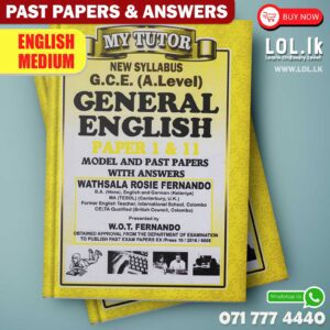 A/L General English Past Paper Book with Answers - My Tutor