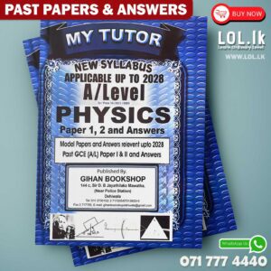 English Medium A/L Physics Past Paper Book with Answers - My Tutor