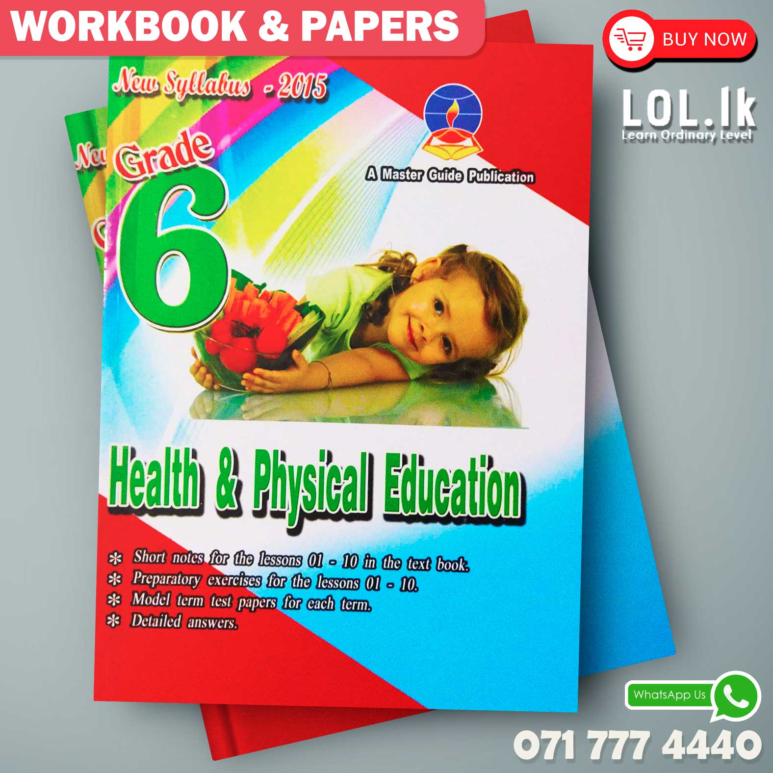 Master Guide Grade 06 Health Workbook | English Medium - LoL.lk Bookstore