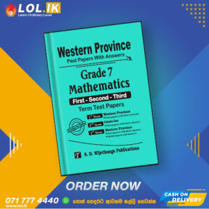 Western Province Grade 07 Maths Term Test Papers Book | English Medium