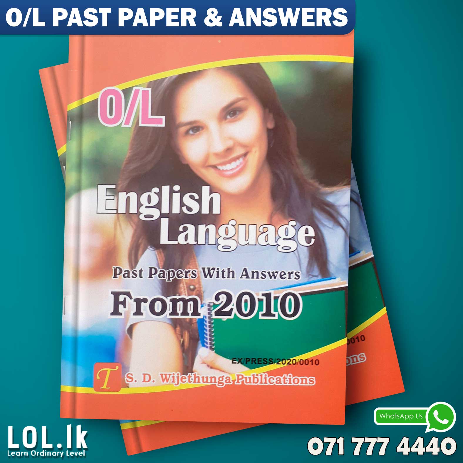 O L English Past Paper Book English Medium S D Wijethunga Publications