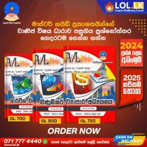 Master Guide A/L Accounting Past Paper Book