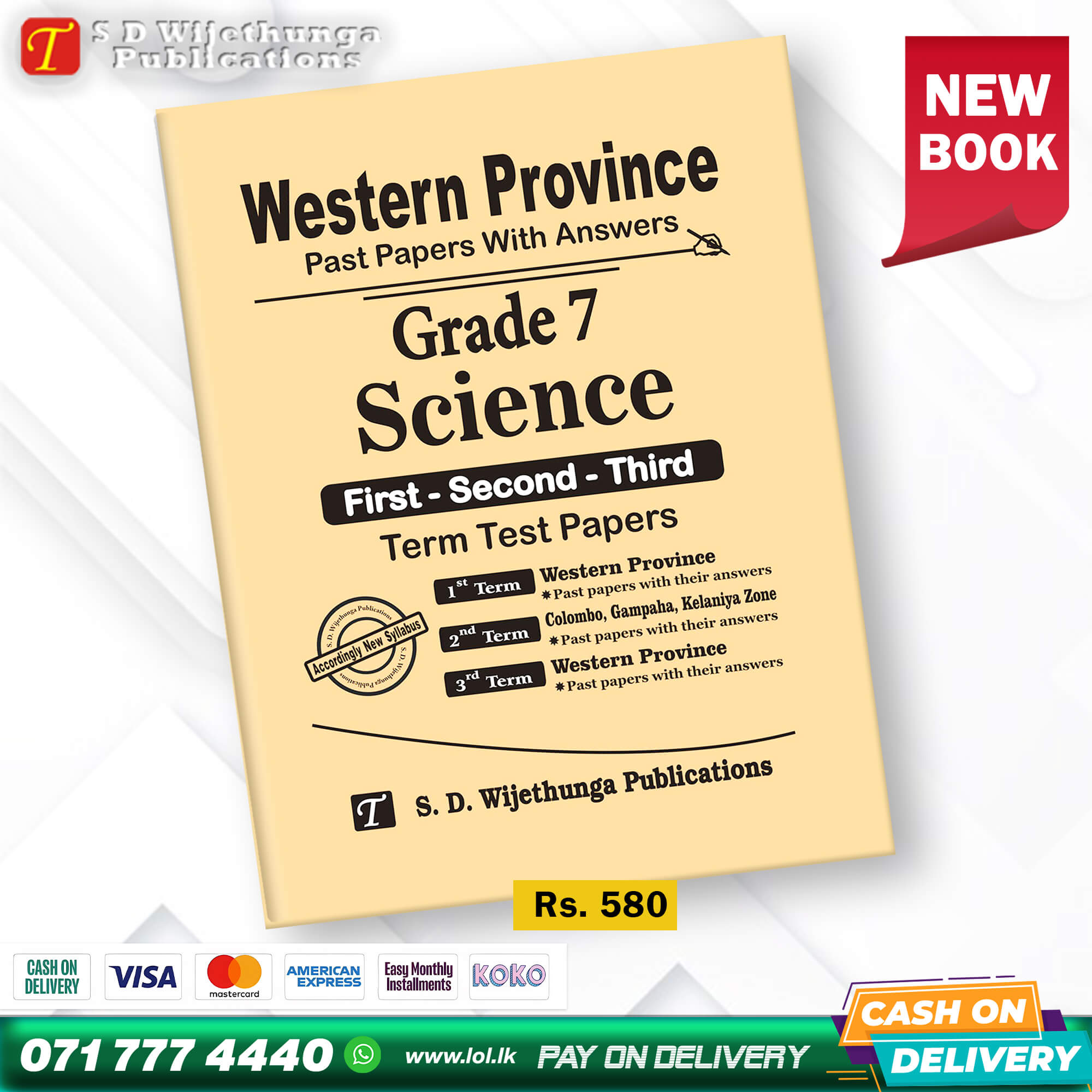 Western Province Grade 07 Science Paper Book ( English Medium) - SD Wijethunga Publications