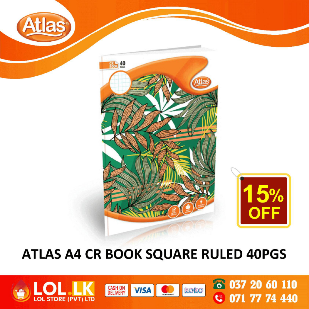 Atlas 40 Pages Square Ruled CR Book Cover