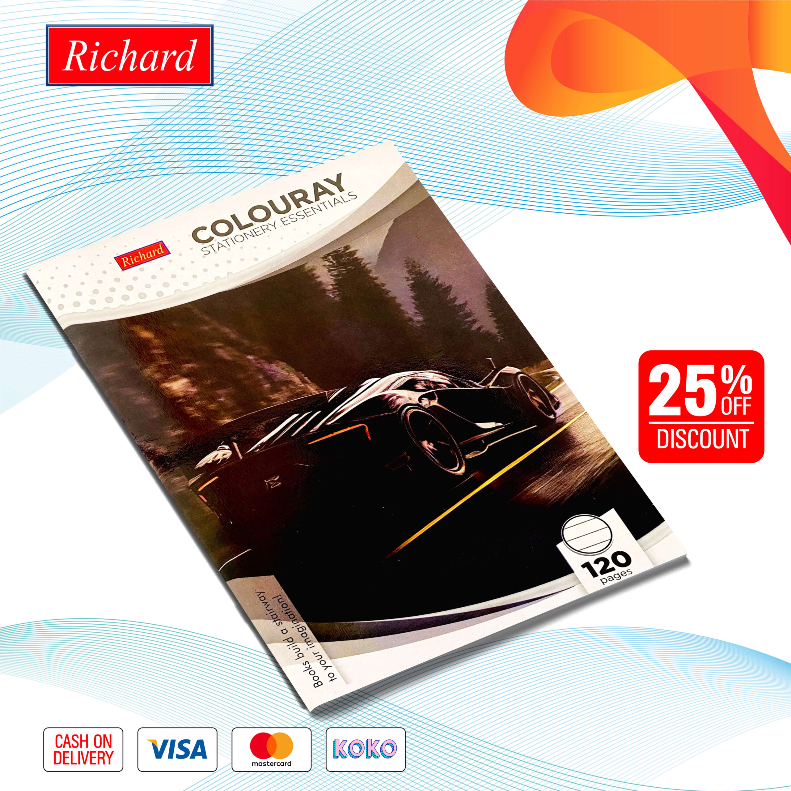 Richard B5 120 Pages Single Ruled Book (25% Off Discount)