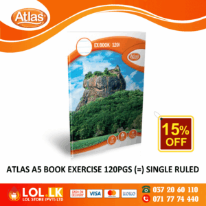 Atlas 120 Pages Single Ruled Exercise Book