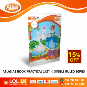 Atlas 80 Pages Practical 1/2″ Single Ruled Book