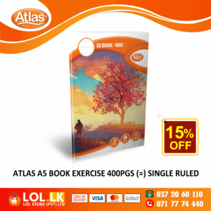 Atlas 400 Pages Single Ruled Exercise Book