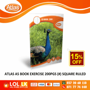 Atlas 200 Pages Square Ruled Exercise Book