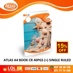 Atlas 40 Pages Single Ruled CR Book