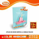 Atlas 80 Pages Single Ruled B5 Book