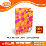 Atlas 120 Pages Single Ruled B5 Book