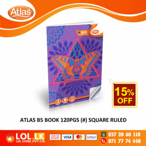Atlas 120 Pages Square Ruled B5 Book