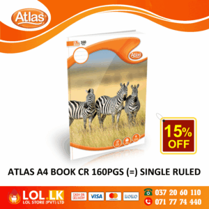 Atlas 160 Pages Single Ruled CR Book Cover