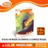 Atlas 200 Pages Single Ruled CR Book