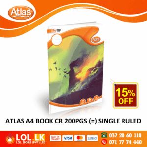 Atlas 200 Pages Single Ruled CR Book
