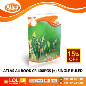 Atlas 400 Pages Single Ruled CR Book