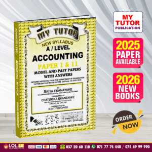 English Medium A/L Accounting Past Paper Book 2026 - My Tutor Publication