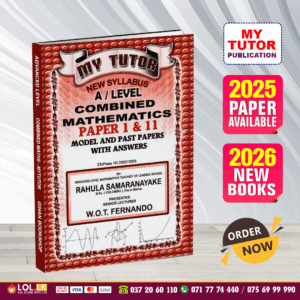 English Medium A/L Combined Maths Past Paper Book 2026 - My Tutor Publication