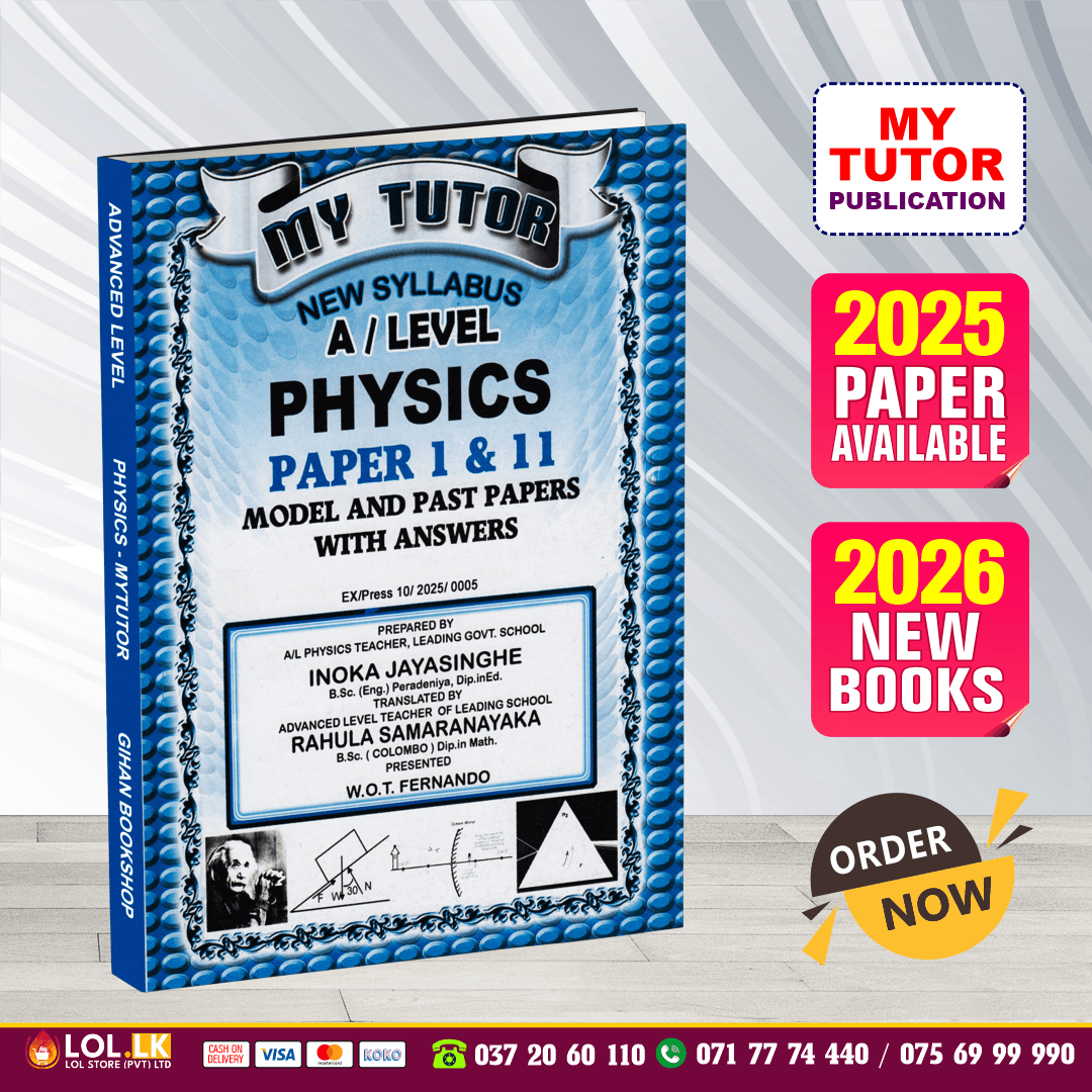 English Medium A/L Physics Past Paper Book 2026 - My Tutor Publication