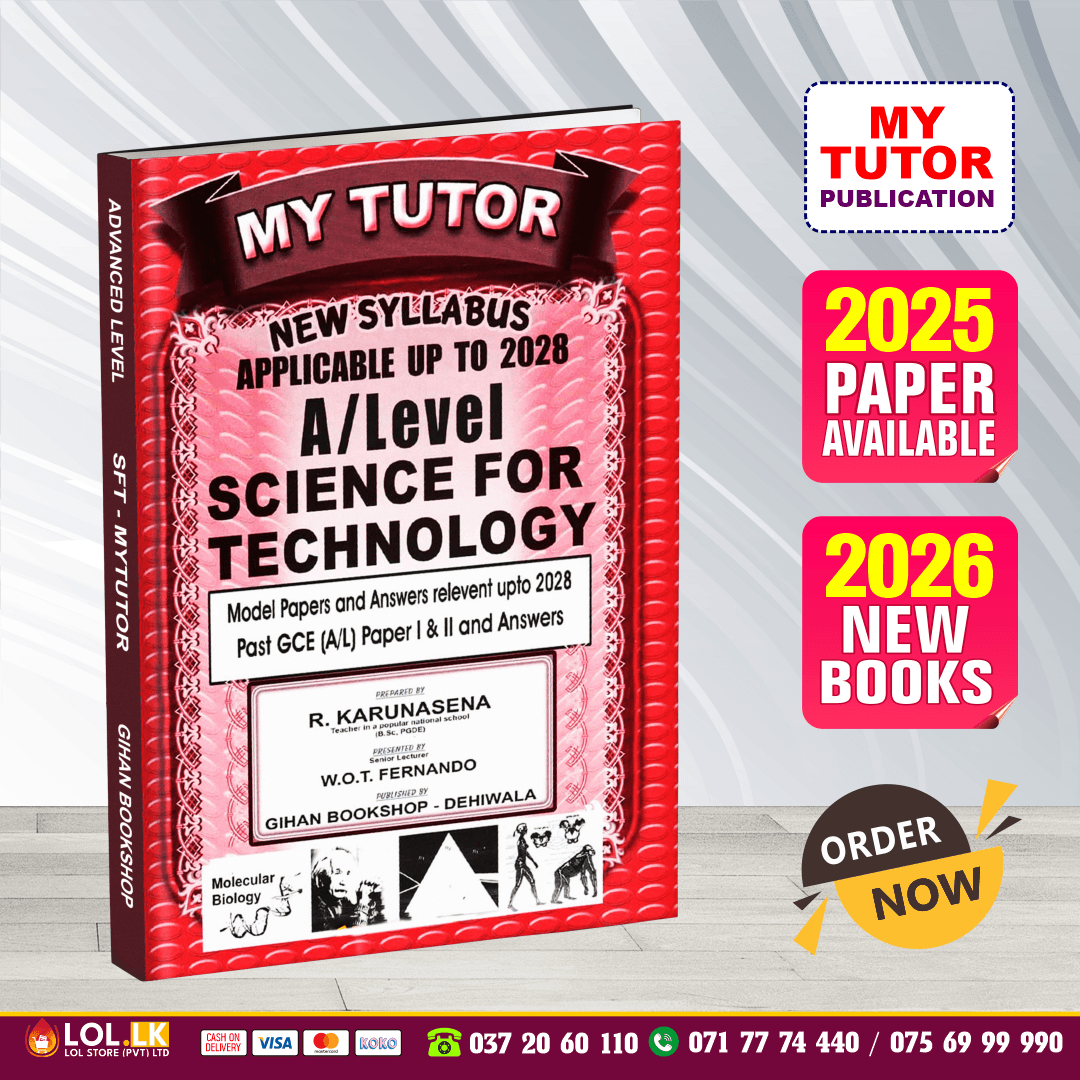 English Medium A/L Science For Technology Past Paper Book with Answers 2026 - My Tutor
