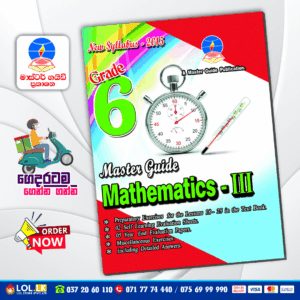 Master Guide Grade 06 Maths workbook 03 | English Medium